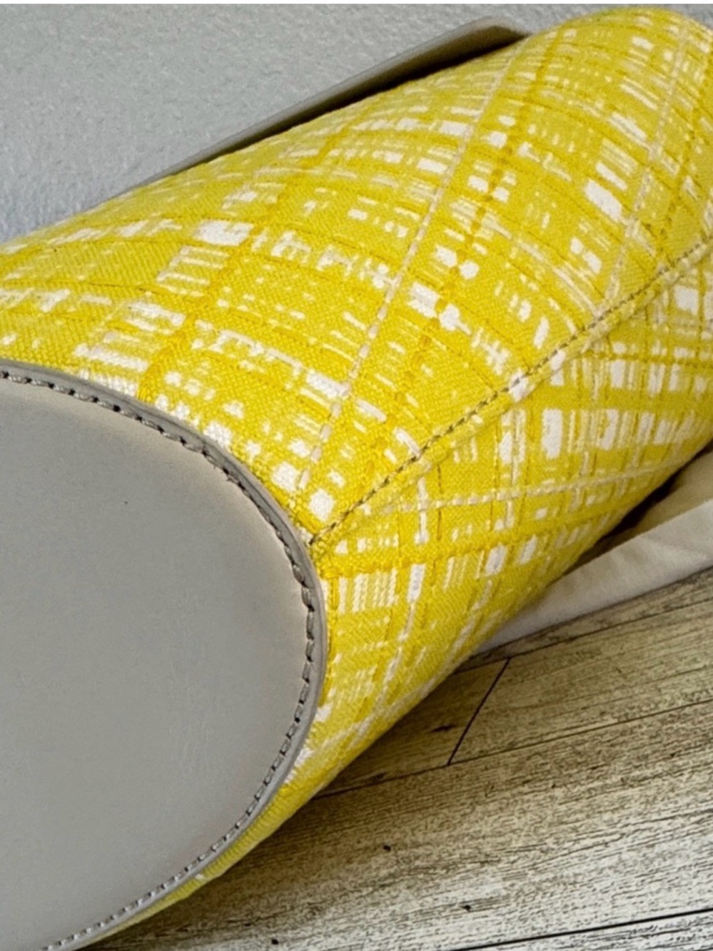 Jason Wu Yellow Tweed Tote with Cream Top Handle $350 Retail NWT - Picture 7 of 12